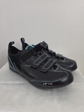 Bontrager inForm Women’s Black MTB Cycling Athletic Shoes with Blue Stitching